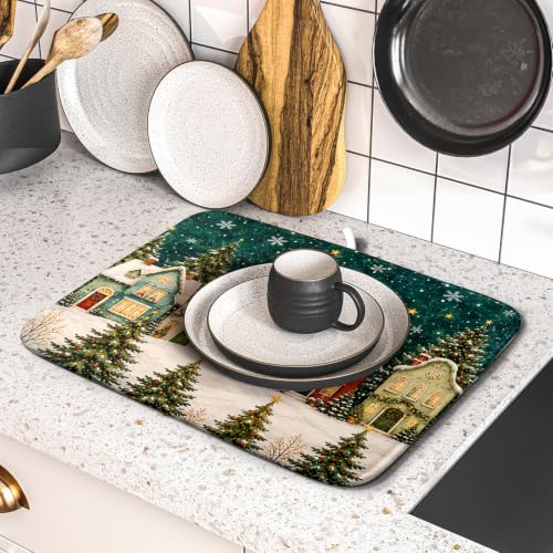 Christmas Dish Drying Mat