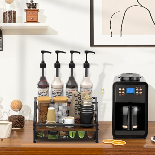 Coffee Syrup Organizer Rack