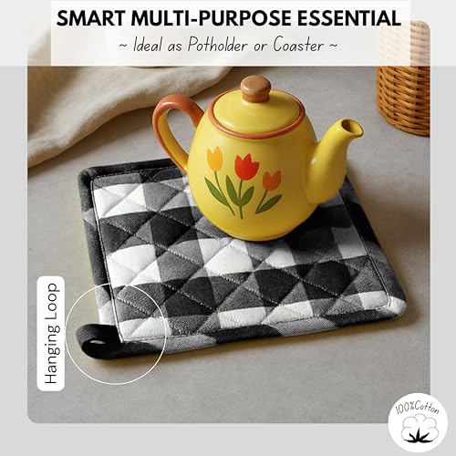 Buffalo Plaid Check Oven Mitts and Pot Holders Set of 4 (4 Count)