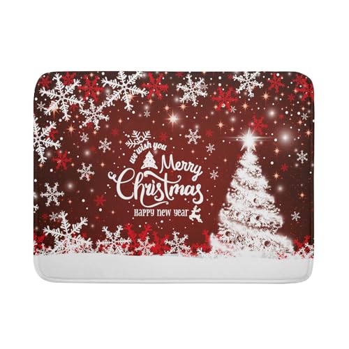 Happy New Year Red Dish Drying Mat for Kitchen Counter
