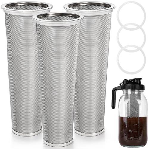 3 Pack Cold Brew Coffee Filter for 64oz Wide Mouth Mason Jar (3 Count)