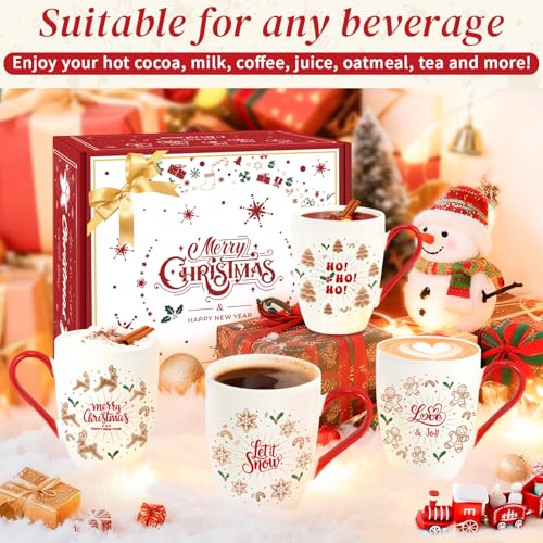 Classic Christmas Coffee Mug Set of 4 (4 Count)