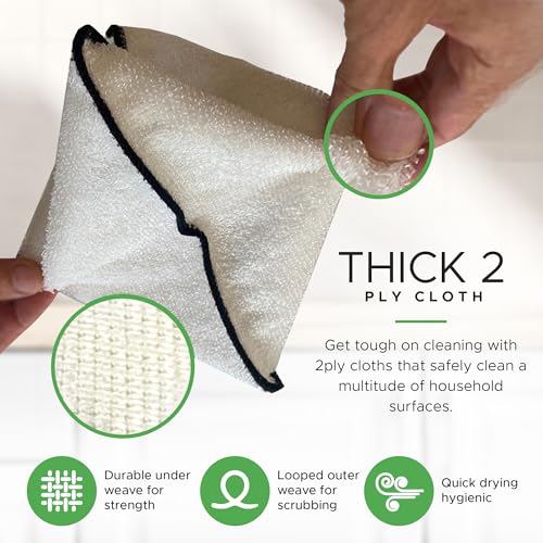 Dishcloths Kitchen Dishrag Cleaning Scrub Reusable 6pk 9x9in
