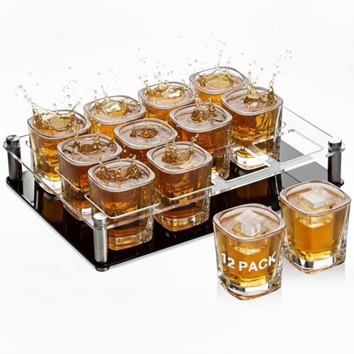 12pack 2oz Shot Glasses with Tray (12 Count)