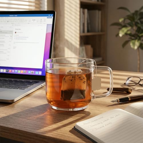 18oz Glass Coffee Mugs Set of 2 (36 Count)