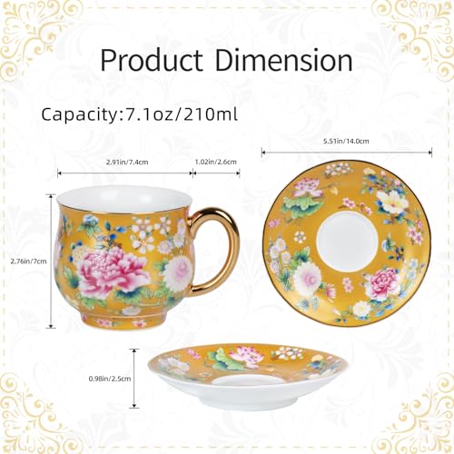 Tea Cup and Saucer (2 Count)