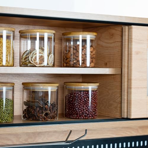 22oz/0.7Qt/650ml Square Glass Storage Containers with Lids 6-Pack (6 Count)