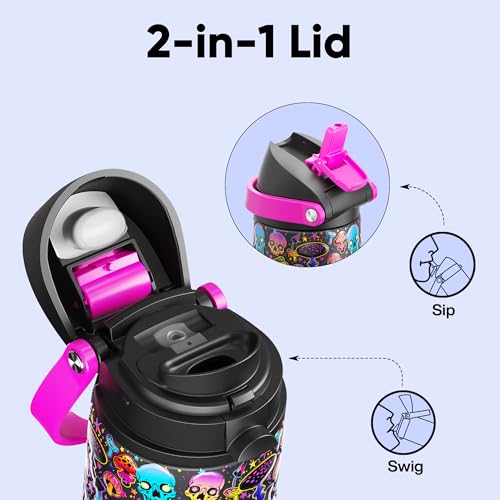 Insulated Water Bottle with Straw