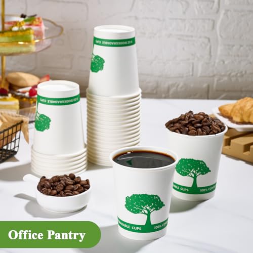 400 Pack Compostable Paper Cups (400 Count)