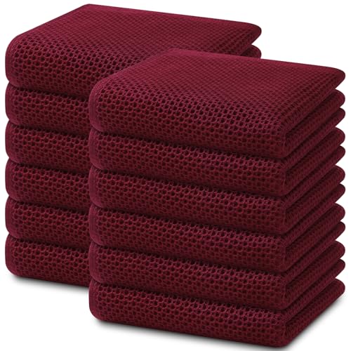 100% Cotton Waffle Weave Kitchen Dish Towels 12 (12 Count)