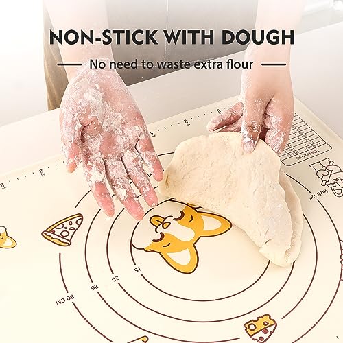 Silicone Baking Mat Sheet and Pastry Dough Cutter
