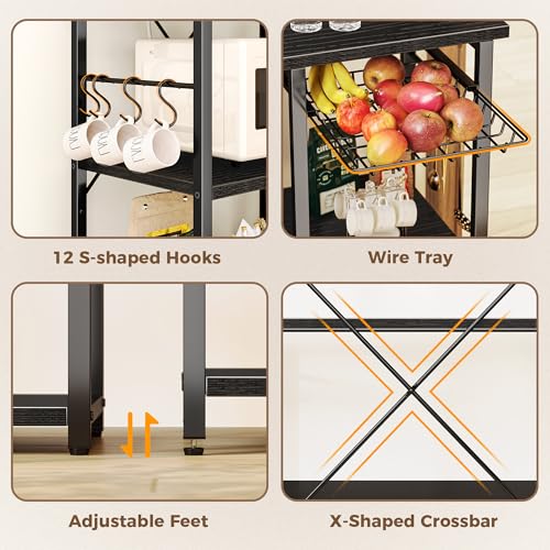 Large Bakers Rack with Power Outlets
