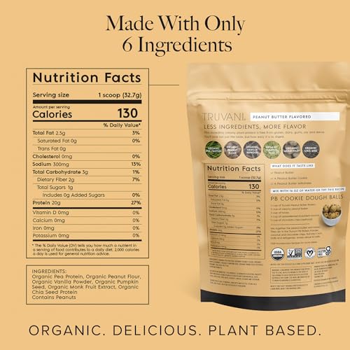 Organic Plant Based Protein Powder (20 Ounce)