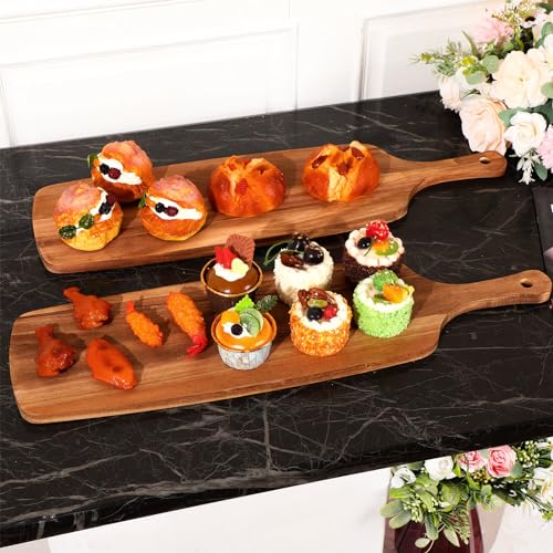 3 Pcs Acacia Wood Cutting Board with Handle