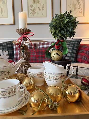7 Pieces Porcelain Bone China Tea Sets Gold Rim Coffee Set British Tea Cups and Saucers