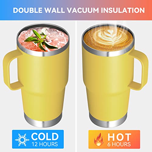 20 oz Tumbler with Handle Insulated Travel Coffee Mug