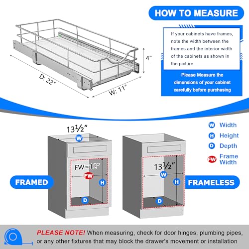 Soft Close Slide Out Cabinet Shelf
