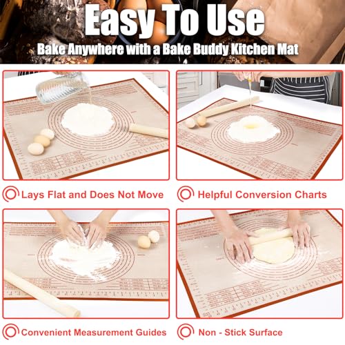 Silicone Pastry Mat 36X24 inch Baking Mat for Rolling Dough