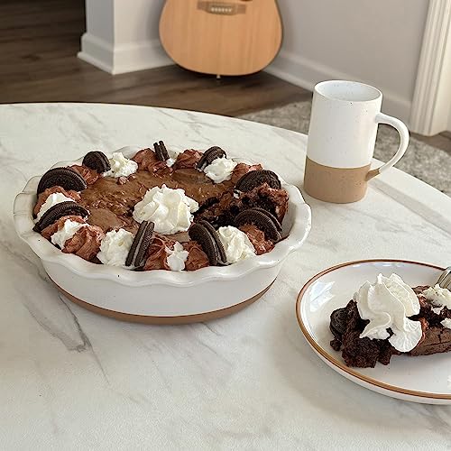 Mora Ceramic Deep Fluted Pie Dish for Baking