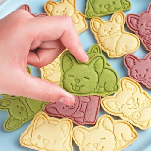 8 Corgi Dog Cookie Cutters Set