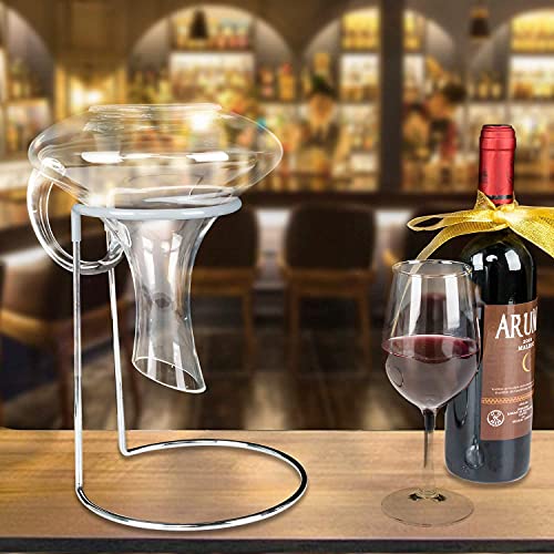 Wine Decanter Drying Stand with Rubber Coated Top to Prevent Scratches