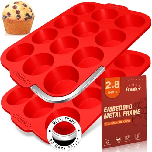 Silicone Muffin Pan with Metal Frame (24 Count)