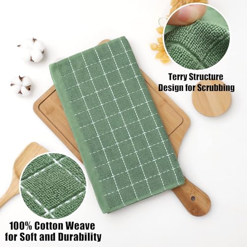 100% Cotton Terry Kitchen Dish Cloths (8 Count)
