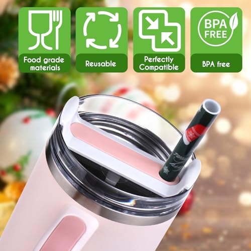 6 Pack Christmas Straw Replacement for Stanley 30&40oz (6 Count)
