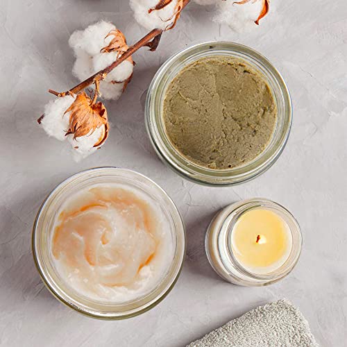 2 OZ Glass Jars with Black Lids (70 Count)