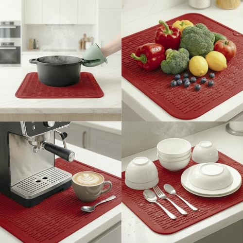 Silicone Dish Drying Mat for Multiple Usage