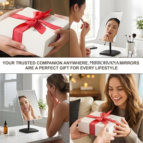 Large Adjustable Table Desk Mirror with Stand