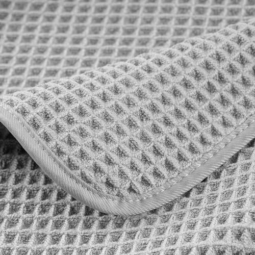 430 GSM Poly Blend Microfiber Quick Dry Waffle Bath Towel (4 Count)