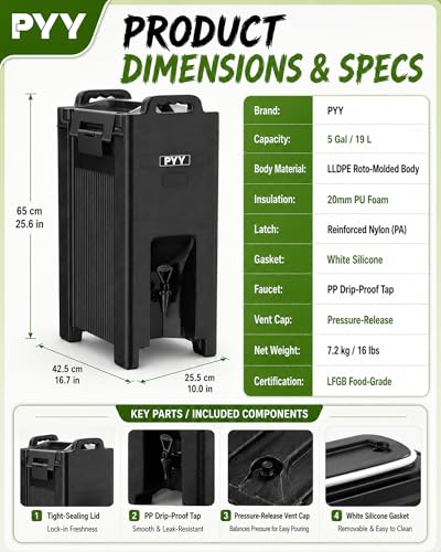 Insulated Beverage Dispenser 5 Gallon