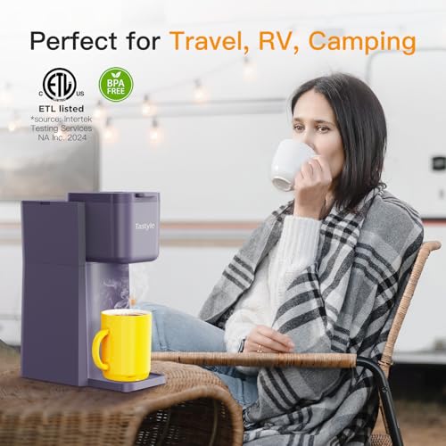 Mini Single Serve Hot and Iced Coffee Maker for K Cup and Ground