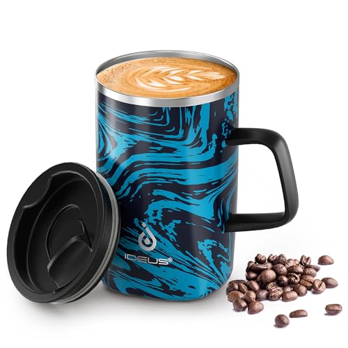 16 oz Insulated Coffee Mug with Lid and Handle