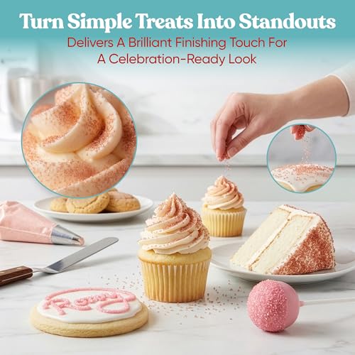 Rose Gold Sanding Sugar for Baking & Cookie Decorating (5 Ounce)