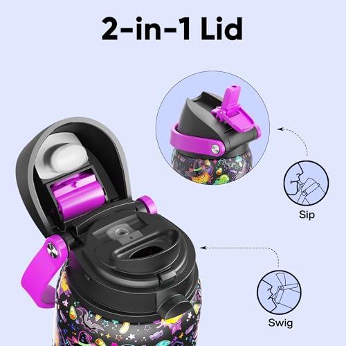 Insulated Water Bottle with Straw