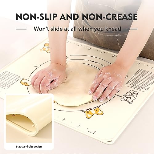 Silicone Baking Mat Sheet and Pastry Dough Cutter
