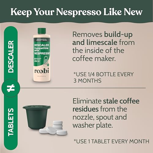 Descaling and Cleaning Kit Compatible with Nespresso Originaline (16.9 Fl Oz)