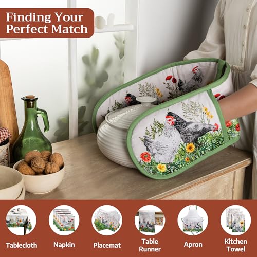 Double Oven Mitts 100% Cotton Double Oven Glove