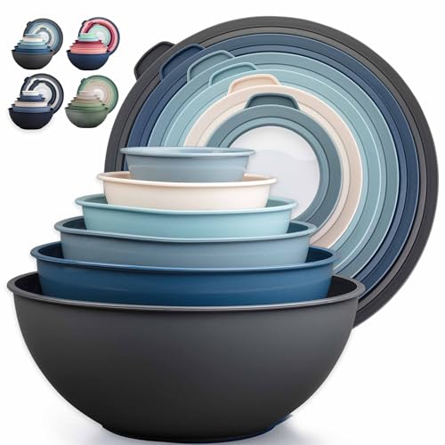 12 Piece Plastic Mixing Bowls with Leak (452.48 Count)
