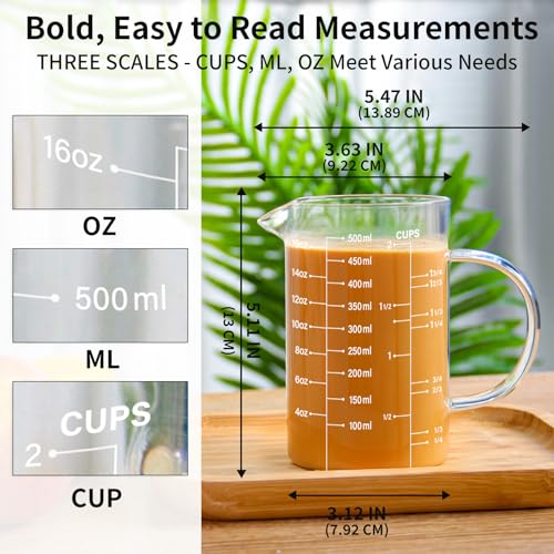 3 Pack Glass Measuring Cup Set (3 Count)