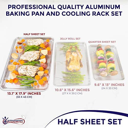Half Sheet Baking Pan and Rack Set Warp (2 Count)