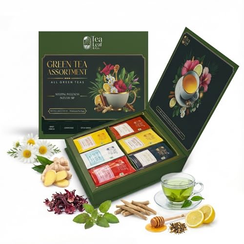 Assorted Green Tea Sampler Combo Variety Gift Pack (9 Count)