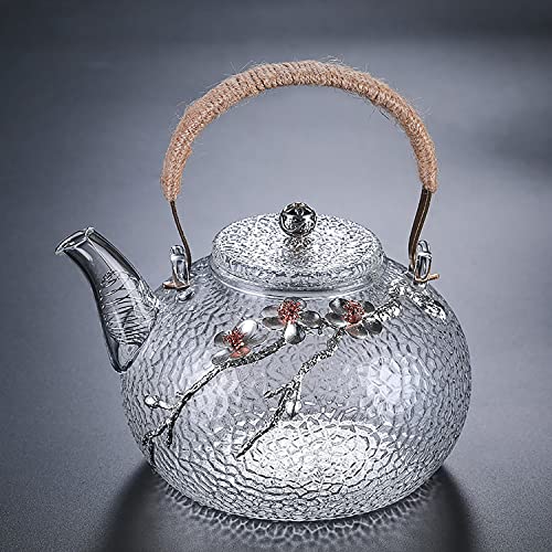 Japanese Style hammered glass exquisite 900ml tea pot