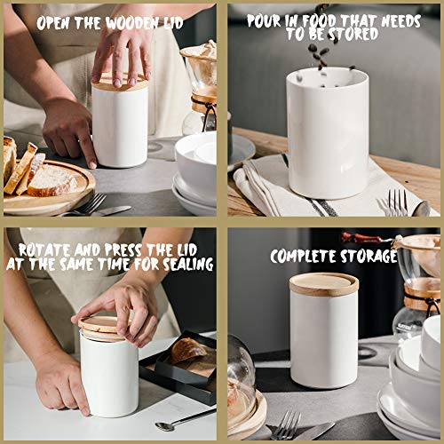 Sweejar Kitchen Canisters Ceramic Food Storage Jar