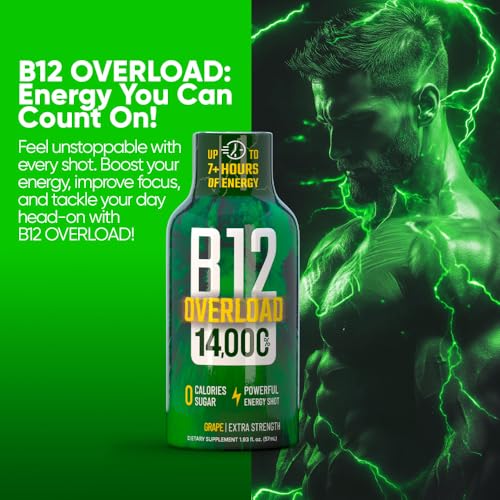 B12 Overload Extra Strength Energy Shot (92.64 Fl Oz)
