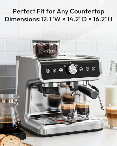 Espresso Machine with Grinder and Milk Frother
