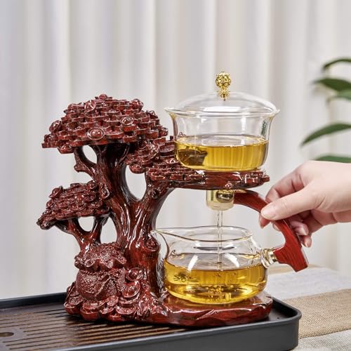 Glass Teapot Set with Infuser Semi Automatic Tea Set Magic Teapot