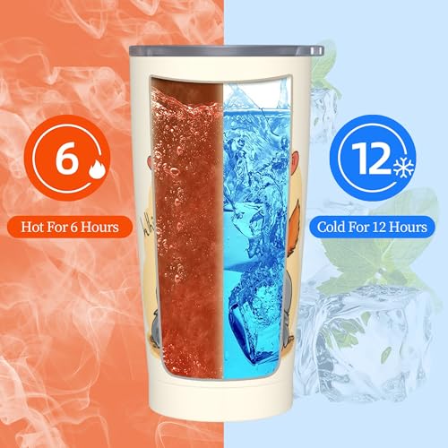 Dog Tumbler with Lid and Straw 20oz Coffee Tumblers Leakproof Stainless Steel Travel Mug Vacuum Insulated Cup for Iced and Hot (20 Count)